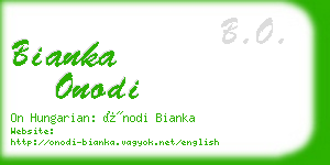 bianka onodi business card